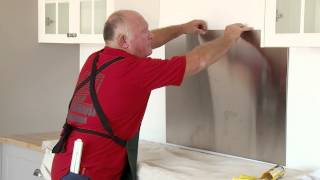 How To Install A Stainless Steel Splashback  DIY At Bunnings [upl. by Aliled]