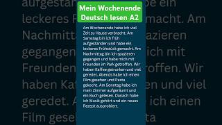 Mein Wochenende  deutsch lesen A2 german GermanVocabulary GermanCulture GermanPhrases germany [upl. by Kelila]