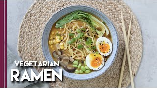 Vegetarian Ramen recipe without meat  Ready in 30 minutes [upl. by Hepsibah439]