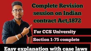 entire law of contract for ccsu Indian contract act 1872 lawwithtwins vlogwithtwins [upl. by Jempty361]