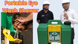 What is Safety Shower  Portable Eye Wash Shower  Chemical Splashing  Laboratory Safety  Udyogi [upl. by Orlan528]