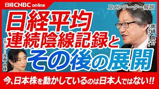 【日経平均株価・連続陰線記録とその後の展開】岡崎良介氏「日本株市場は外国人投資家が動かす」／自民党が敗北した宮沢改造内閣の解散選挙当時と似ている／過去の記録は東日本大震災翌年やリーマンショック、今回は [upl. by Woodruff]