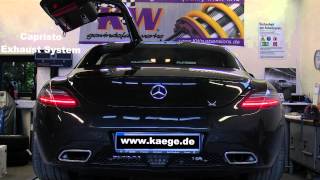 Mercedes SLS AMG Tuned Capristo Exhaust System Nice Sound [upl. by Hakceber]