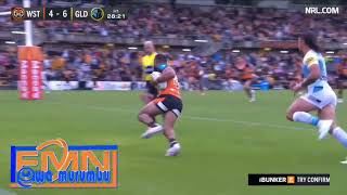 JUSTIN OLAM HIGHLIGHTS  2024 ROUND 15 VS TITANS [upl. by Hospers]