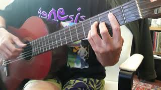 Genesis Songs Tutorial on Classical Guitar  Snowbound [upl. by Lipscomb561]