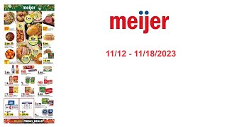 Meijer Weekly Ad US  11122023  11182023 [upl. by Alrats]