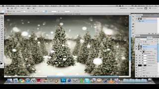 Come creare uno sfondo natalizio in Photoshop 12 [upl. by Suhcnip407]