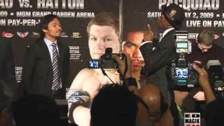 Pacquiao vs Hatton PreFight Press Conference [upl. by Nywroc]