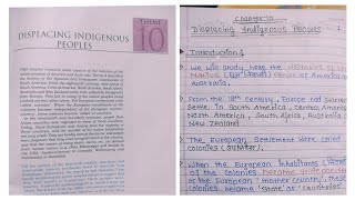 NCERT Notes for Class 11 History Chapter 10 Displacing Indigenous Peoples Part1 [upl. by Ahsaya]