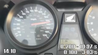 Honda CB 1300 0  100  200  Top Speed Acceleration [upl. by Bravin]