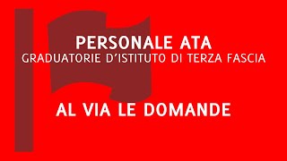 Graduatorie ATA terza fascia 2021 al via la presentazione della domanda [upl. by Rust]