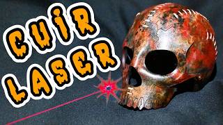 Comment découper du cuir au laser et teinture marbré Leather marbling Skull [upl. by Lowell315]