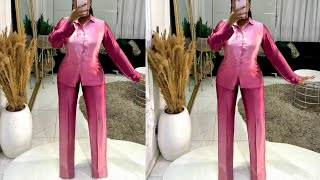 HOW TO CUT AND SEW A SHIRT AND PALAZZO TROUSER TWO PIECE OUTFITfor beginners step by step [upl. by Stoecker]