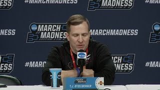 Watch now Iowa State coach players break down matchup with Wisconsin [upl. by Zeuqram386]