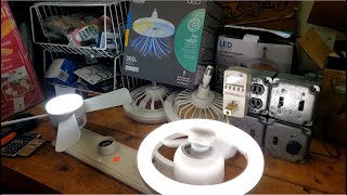 From The Workbench Amazon LED Socket Fan Roundup 2 Test amp Comparison  w oscillatingorbital fan [upl. by Westney]