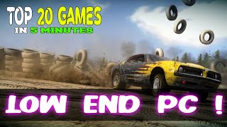 TOP 20 Car Racing Games for quotLOW END PCquot  no graphics card  2gb ram [upl. by Onitrof]