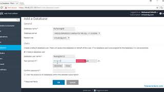 Plesk  Part 2  How to create or Add new database [upl. by Anihtyc]