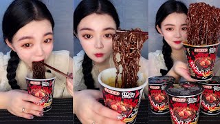 ASMR 2x Spicy Ramen Noodles Challenge  Can you do this [upl. by Jock]