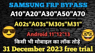 All Samsung A10A20A30A03A50 FRP Bypass With FRP Tool 2023 Android 111213  Fix ADB Enable Fail [upl. by Nnylaj]