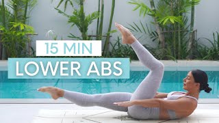 15 MIN LOWER ABS WORKOUT  At Home Pilates Intermediate [upl. by Blim541]