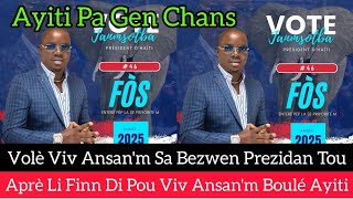 Ti VolèViv Ansanm Sa Li Bezwen Prezidan Ayiti Tou Aprè Li Finn Di Pou Viv Ansanm Boulé Ayiti [upl. by Armalla885]