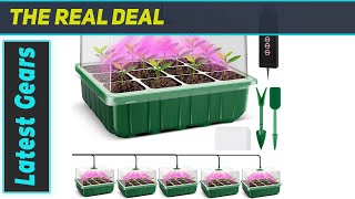 YAUNGEL XL Seed Starter Trays with Grow Light 5 Pack 80 LED Seed Starter Kit with Large [upl. by Nwaf421]