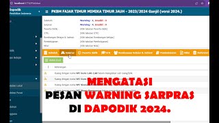 Warning Sarpras Saat Validasi Begini Cara Mengisi Sub RuangBilik Kamar MandiWC di Dapodik 2024 [upl. by Molohs445]