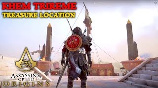 Assassins Creed Origins  Khem Trireme  Treasure Location  Letopolis [upl. by Mccutcheon597]