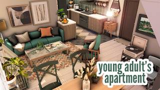 young adults apartment \\ The Sims 4 CC speed build [upl. by Aikehs]