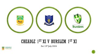 Cheadle 1st xi V Burslem 1st xi NSSC Premire A 13724 [upl. by Nemzaj]