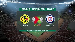 América vs Cruz Azul  Jornada 8 LIGA BBVA MX  Clausura 2024 FIFA22 [upl. by Nnylram]