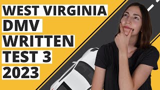 West Virginia DMV Written Test 3 2023 60 Questions with Explained Answers [upl. by Ekram]