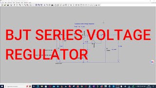 LT SPICE tutorial 01 Transistor Series Voltage Regulator [upl. by Ola]