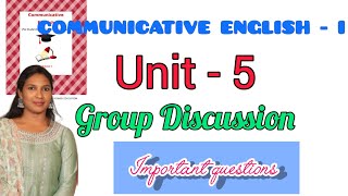 COMMUNICATIVE ENGLISH  I  UNIT V  GROUP DISCUSSION IN தமிழில் [upl. by Venetia]