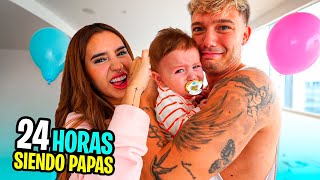 24 HORAS SIENDO PAPAS DE UN BEBE ft DOMELIPA [upl. by Eseela]