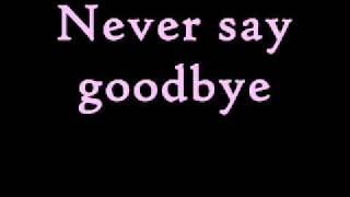 Bon Jovi  Never Say Goodbye Lyrics [upl. by Dwight]