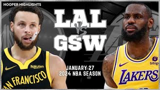 Los Angeles Lakers vs Golden State Warriors Full Game Highlights  Jan 27  2024 NBA Season [upl. by Fuchs]