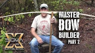 Master Bow Builder Series Part 2 Tillering and Finishing Bow [upl. by Aiykan]