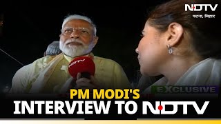 PM Modis interview to Marya Shakil of NDTV during Patna roadshow [upl. by Emil]