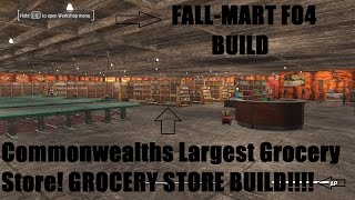 Fallout 4 HUGE BUILD With Mods Commonwealths Largest Grocery Store Build Grocery Store Build [upl. by Nahtad728]