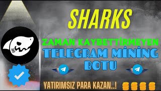 REAL SHARK  Zaman Kaybettirmeyen Mining Botu  shark realshark airdrop telegrammining bitcoin [upl. by Atilrep519]