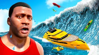 BOATS vs TSUNAMI in GTA 5 [upl. by Kern]