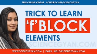 Trick to learn F block Elements easily  Lanthanides amp Actinides Trick F Block trick  ScienceGyan [upl. by Atnicaj945]