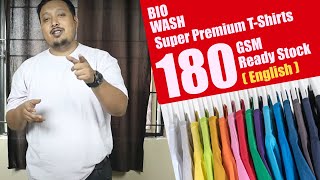 Super Premium Plain 180 GSM Blank TShirts  Ready Stock Available Color 8  English [upl. by Cocks824]