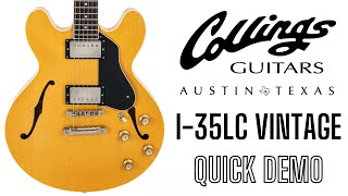 Collings I35LC Vintage Blonde electric guitar demo [upl. by Nickolas]