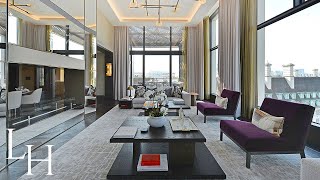 Touring a £17000000 London Penthouse in Belvedere Gardens Southbank Place [upl. by Iah]