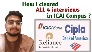 How I cleared All 4 interviews in ICAI Campus [upl. by Hteboj659]