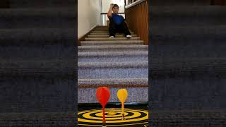 The Stairway Magnetic Bullseye Trick Shot shorts trickshots [upl. by Howarth]