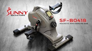 Sunny Health amp Fitness SFB0418 Magnetic Mini Exercise Bike [upl. by Corneille]