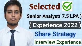 Capgemini Interview of Senior Analyst 75LPA  Interview Strategy 2022  Interview Experience [upl. by Yaker475]